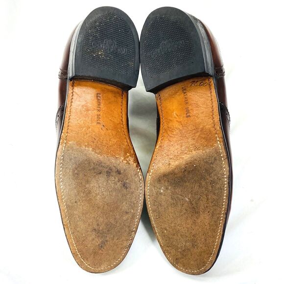 Weyenberg Massagic Vintage Shoes Wingtip Brogue Derby 8 Brown Leather 442881 - Picture 15 of 16